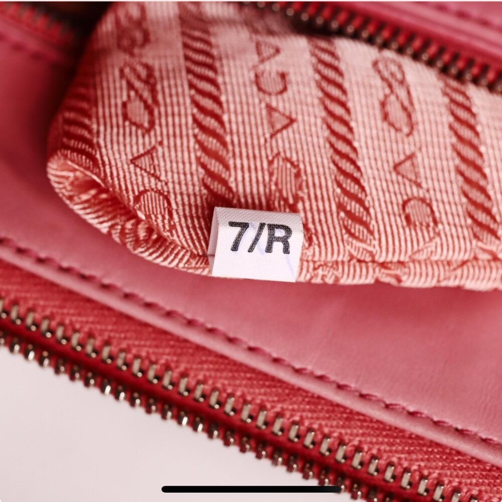 Prada Pink Nappa Gaufre Ruched Leather Two-Way Bag - Preowned - Picture 6 of 16